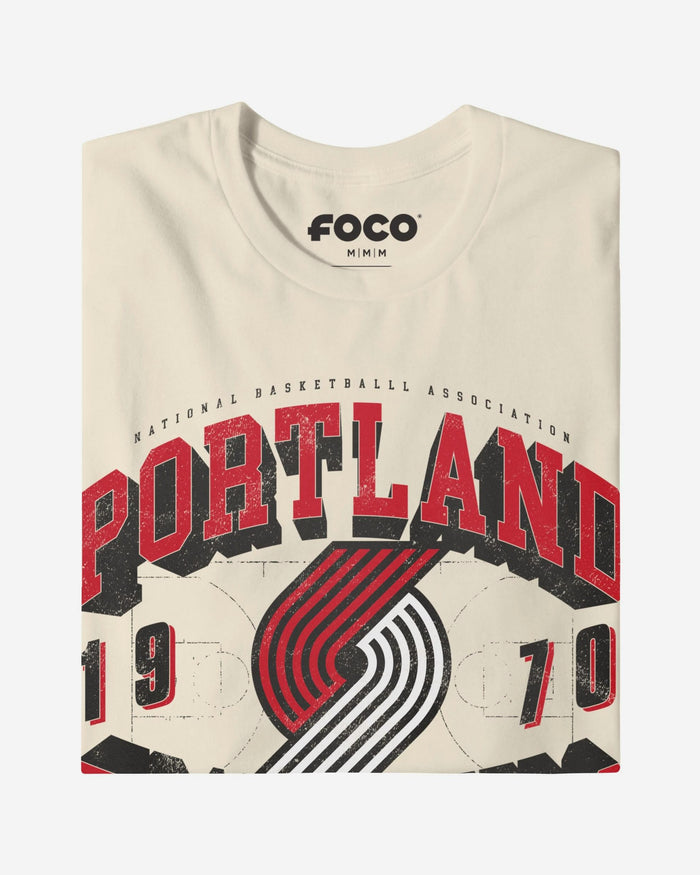 Portland Trail Blazers Court Arched Wordmark T-Shirt FOCO S - FOCO.com