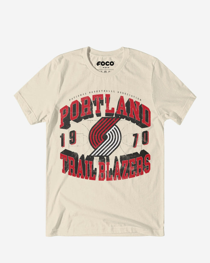 Portland Trail Blazers Court Arched Wordmark T-Shirt FOCO S - FOCO.com