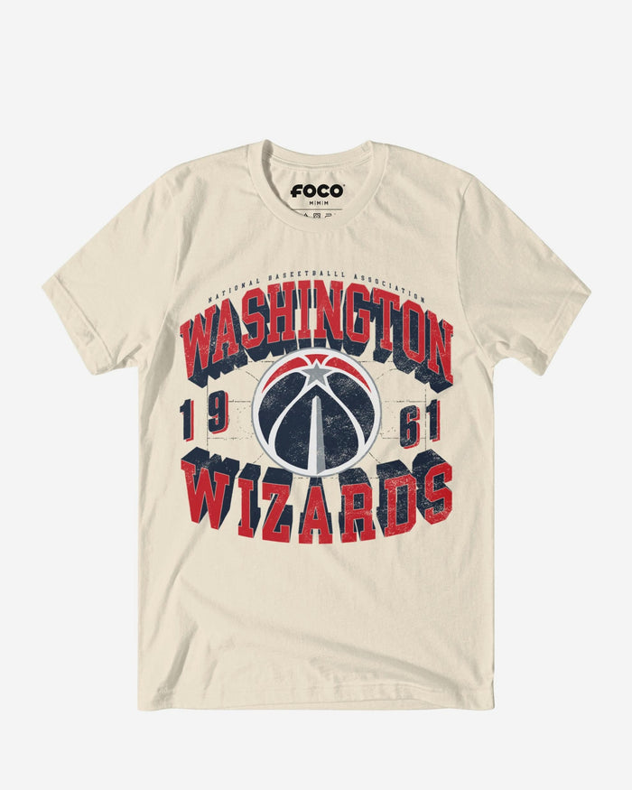 Washington Wizards Court Arched Wordmark T-Shirt FOCO S - FOCO.com