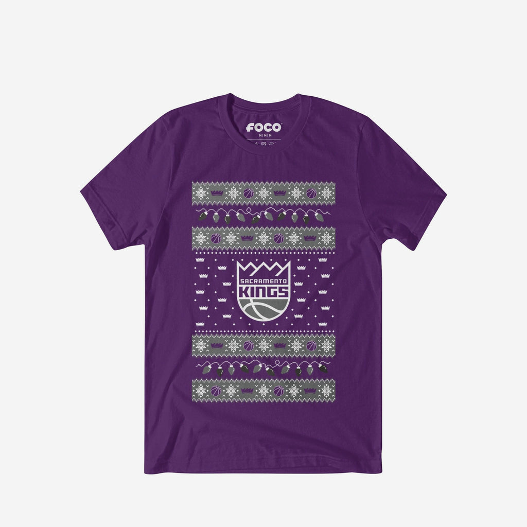Sacramento Kings Holiday Lights Sweater T-Shirt FOCO S - FOCO.com