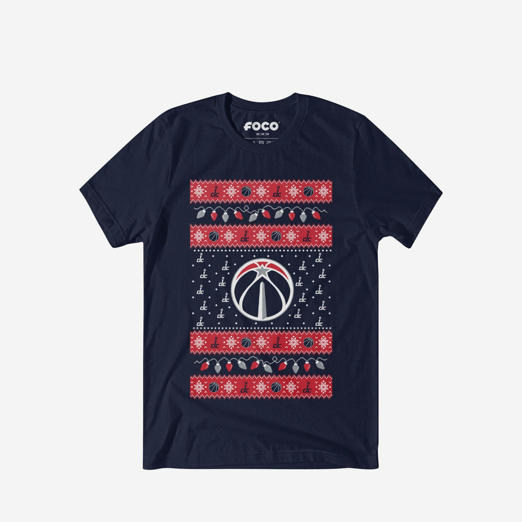 Washington Wizards Holiday Lights Sweater T-Shirt FOCO S - FOCO.com