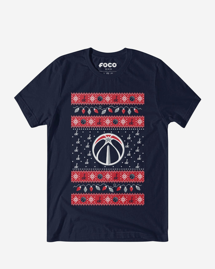 Washington Wizards Holiday Lights Sweater T-Shirt FOCO S - FOCO.com
