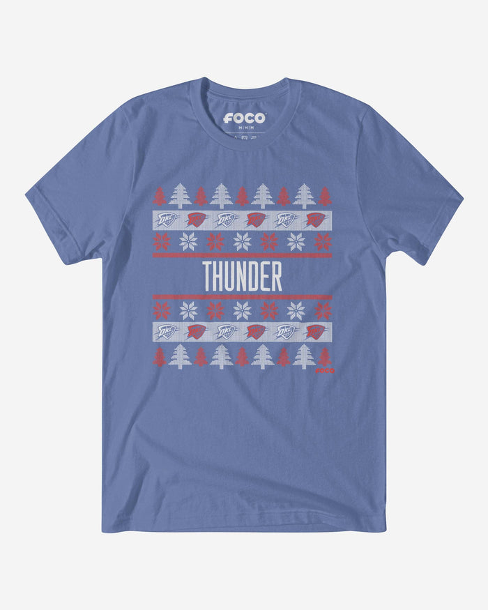 Oklahoma City Thunder Holiday Sweater T-Shirt FOCO S - FOCO.com