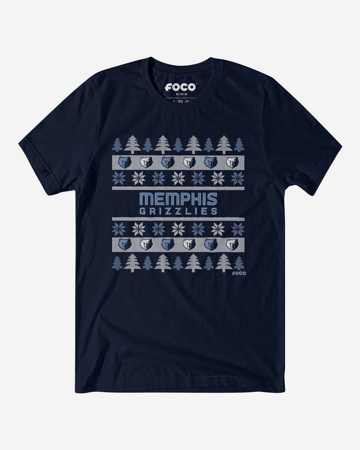 Memphis Grizzlies Holiday Sweater T-Shirt FOCO S - FOCO.com