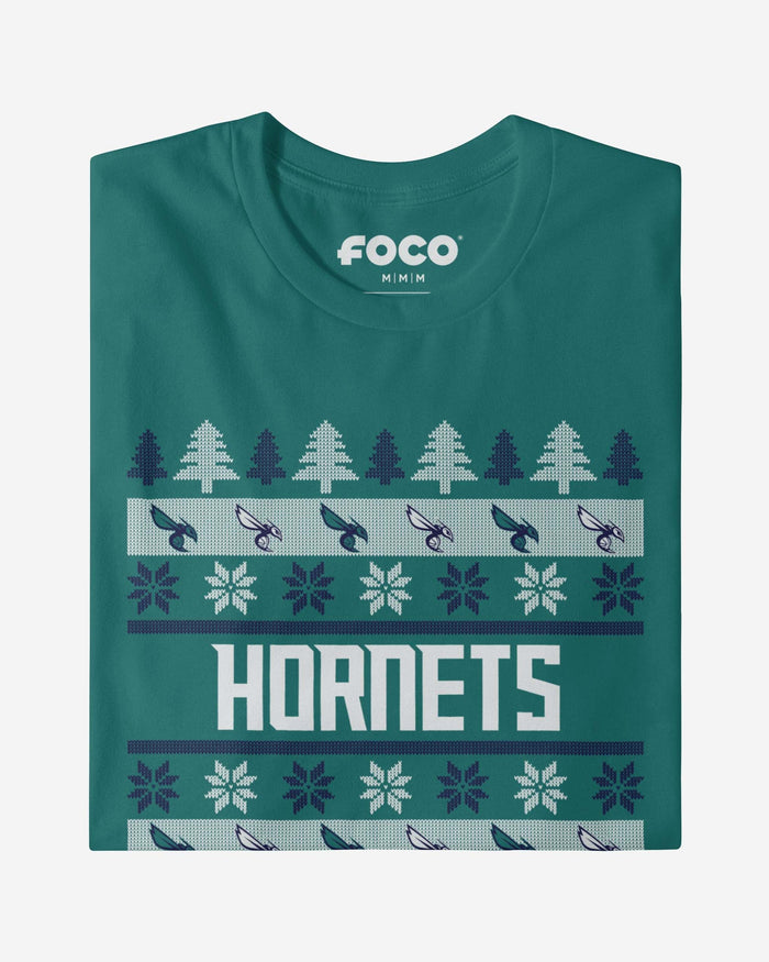 Charlotte Hornets Holiday Sweater T-Shirt FOCO - FOCO.com