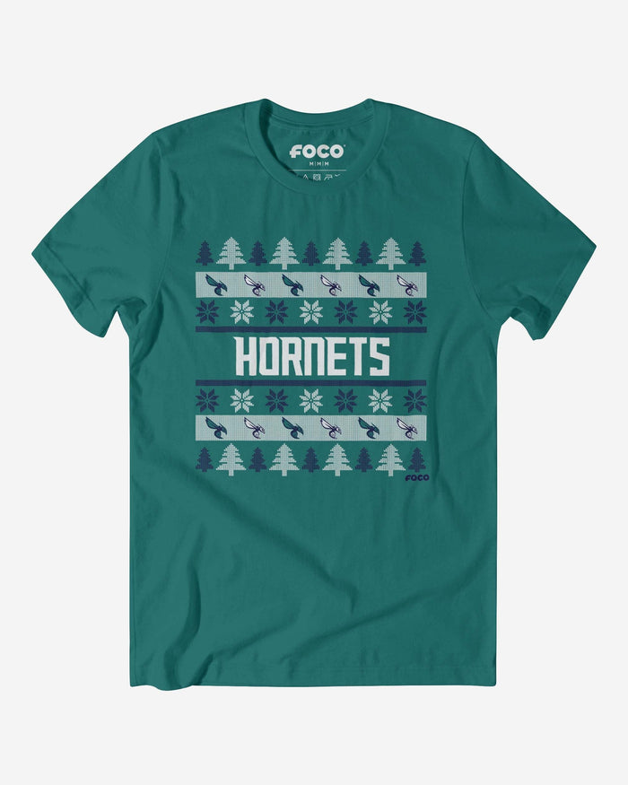 Charlotte Hornets Holiday Sweater T-Shirt FOCO S - FOCO.com