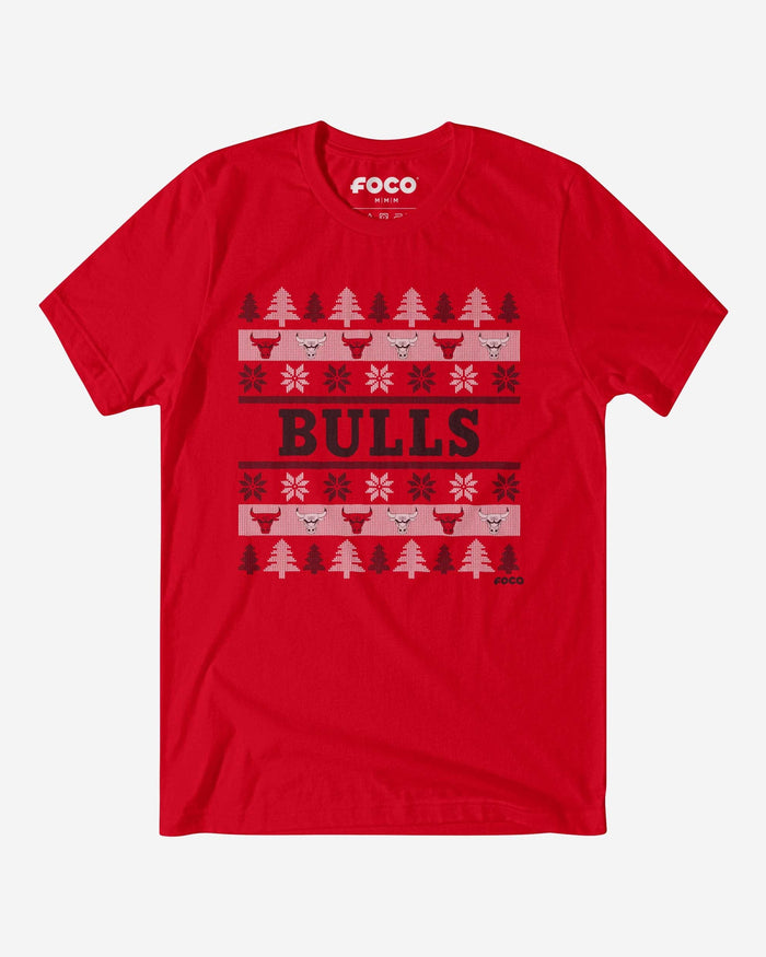 Chicago Bulls Holiday Sweater T-Shirt FOCO S - FOCO.com