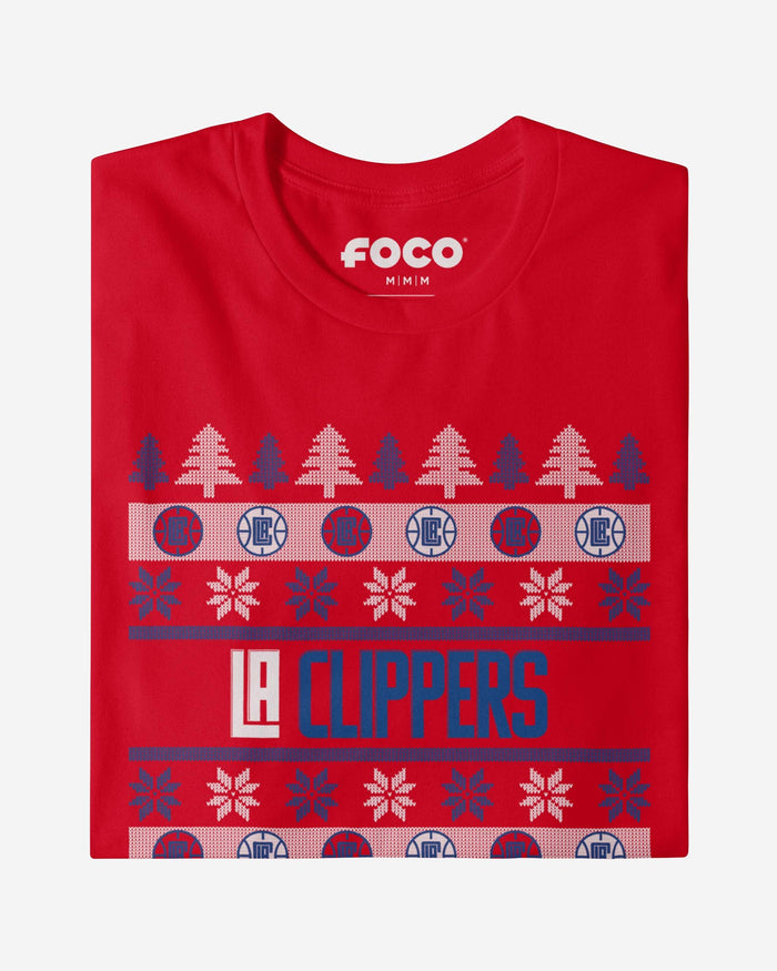 Los Angeles Clippers Holiday Sweater T-Shirt FOCO - FOCO.com