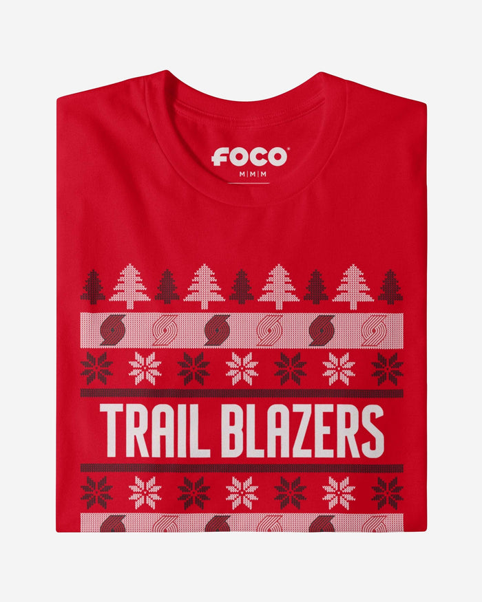 Portland Trail Blazers Holiday Sweater T-Shirt FOCO - FOCO.com