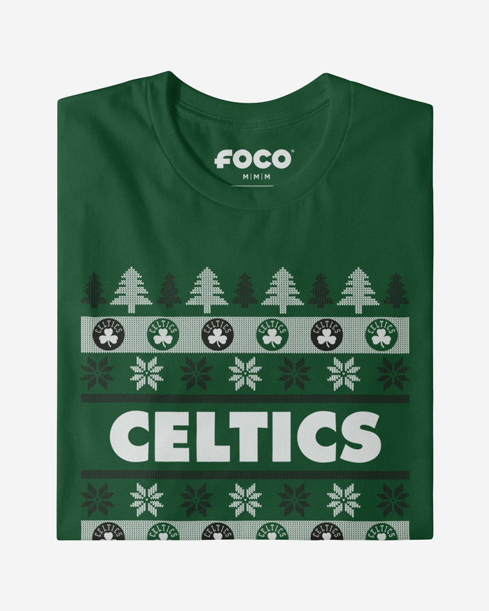 Boston Celtics Holiday Sweater T-Shirt FOCO - FOCO.com