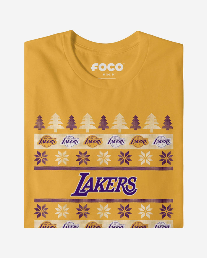 Los Angeles Lakers Holiday Sweater T-Shirt FOCO - FOCO.com