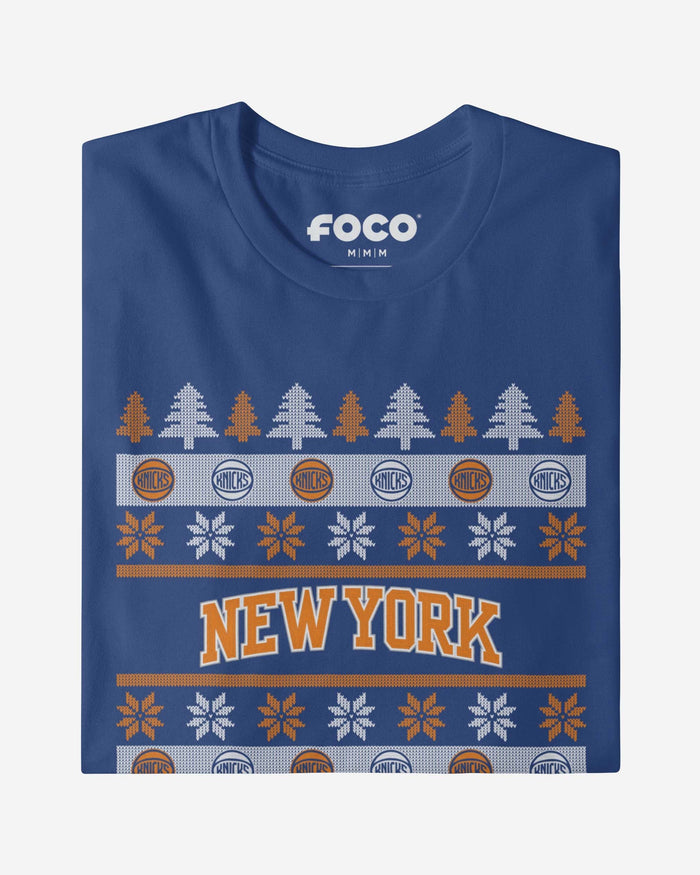 New York Knicks Holiday Sweater T-Shirt FOCO - FOCO.com