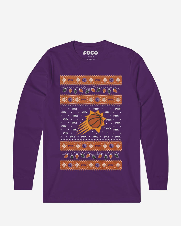 Phoenix Suns Holiday Lights Sweater Long Sleeve T-Shirt FOCO S - FOCO.com