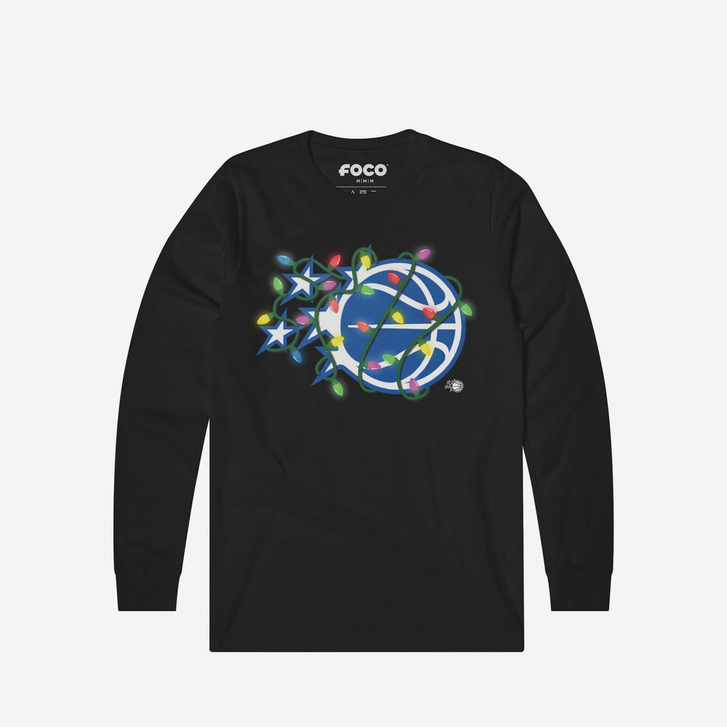 Orlando Magic Primary Logo Holiday Lights Long Sleeve T-Shirt FOCO S - FOCO.com