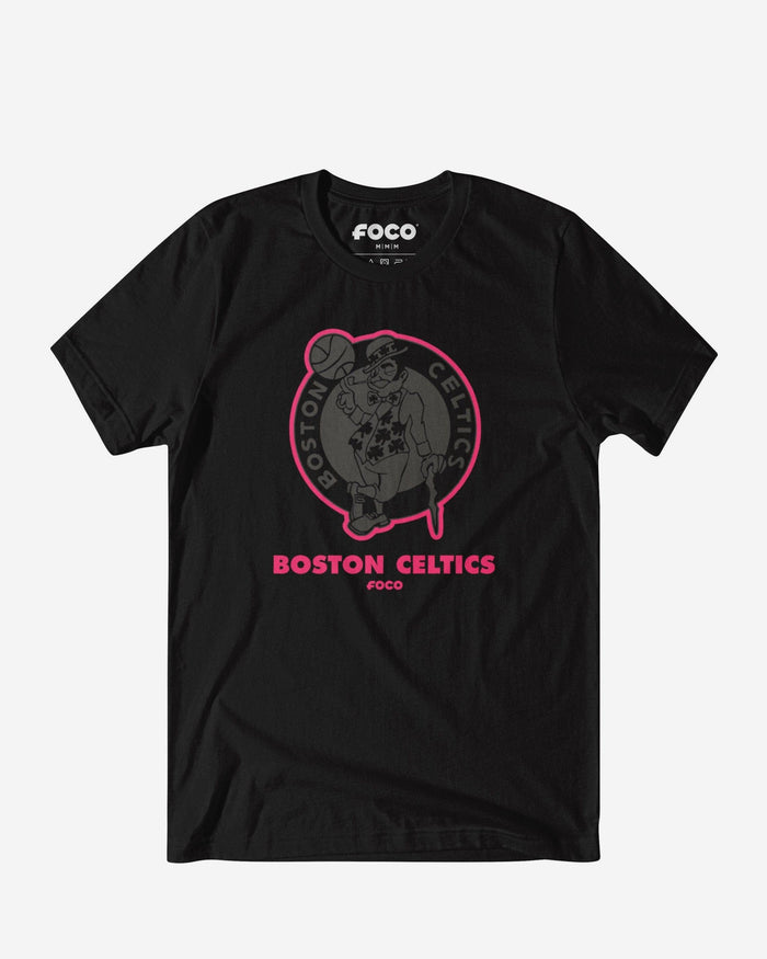 Boston Celtics Highlight Reel T-Shirt FOCO Black/Neon Pink S - FOCO.com