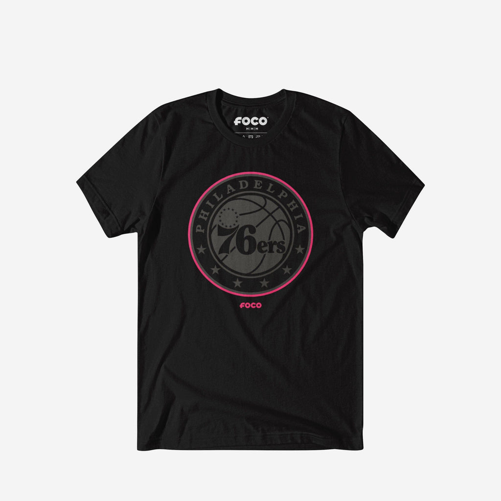 Philadelphia 76ers Highlight Reel T-Shirt FOCO Black/Neon Pink S - FOCO.com