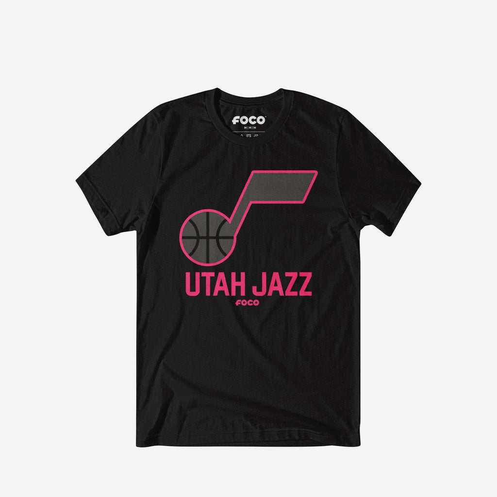 Utah Jazz Highlight Reel T-Shirt FOCO Black/Neon Pink S - FOCO.com