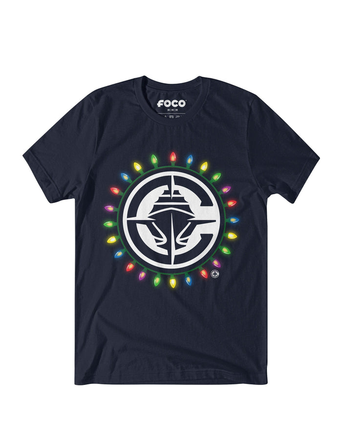 Los Angeles Clippers Primary Logo Holiday Lights T-Shirt