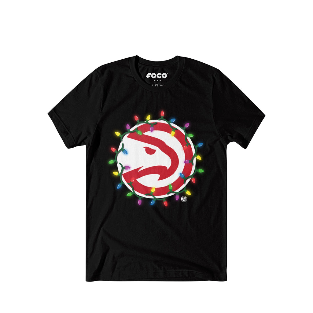 Atlanta Hawks Primary Logo Holiday Lights T-Shirt