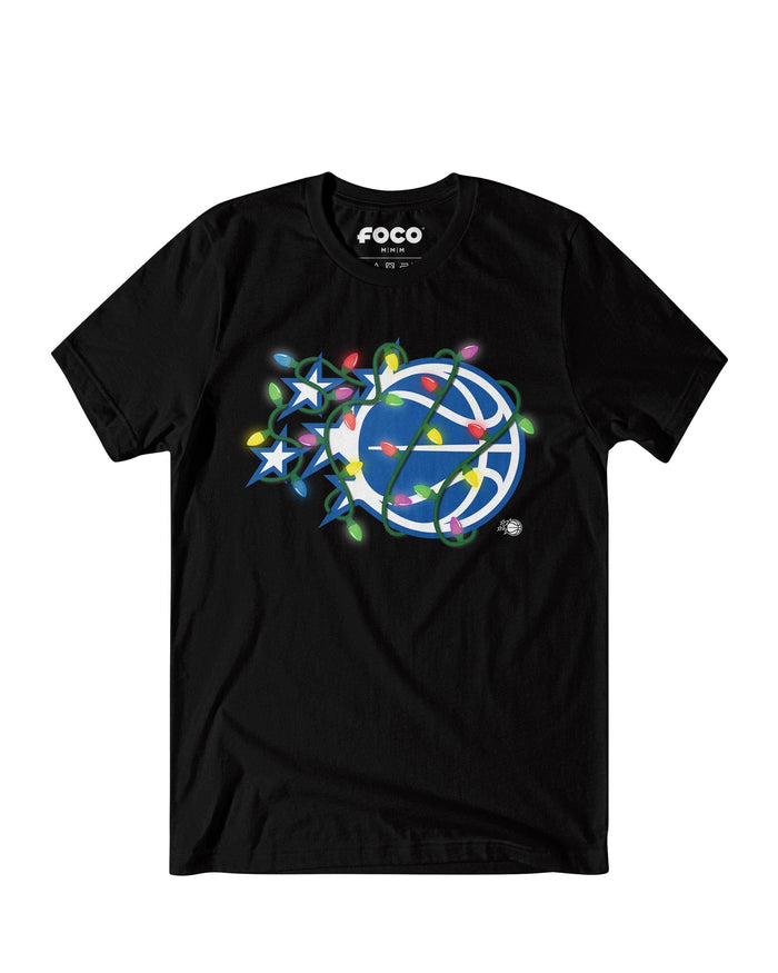 Orlando Magic Primary Logo Holiday Lights T-Shirt