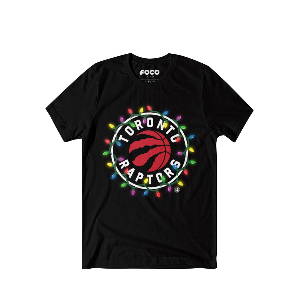 Toronto Raptors Primary Logo Holiday Lights T-Shirt