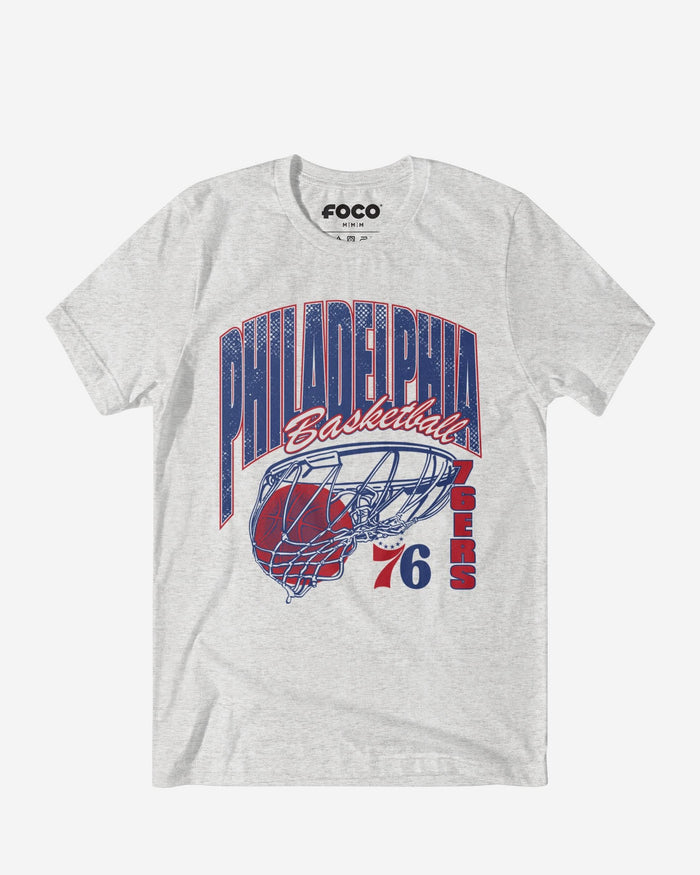 Philadelphia 76ers Script Swish T-Shirt FOCO S - FOCO.com