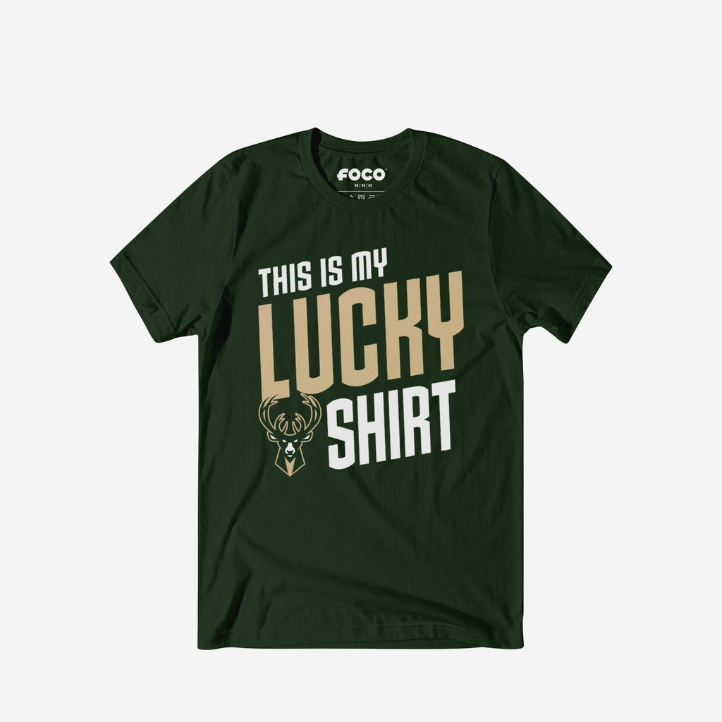 Milwaukee Bucks This Is My Lucky T-Shirt FOCO S - FOCO.com