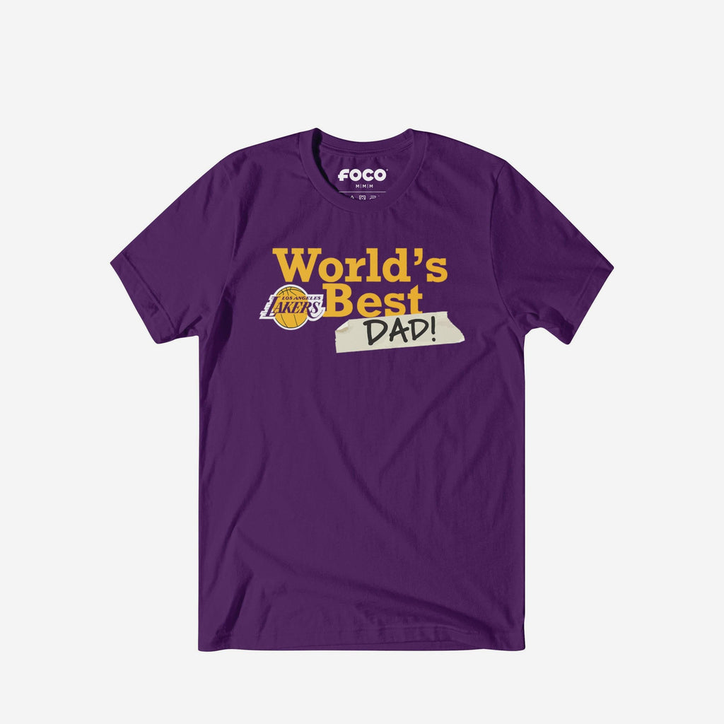 Los Angeles Lakers World's Best Dad T-Shirt FOCO S - FOCO.com