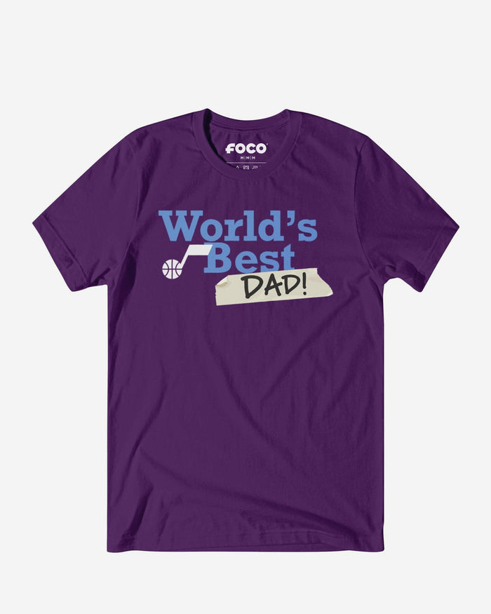 Utah Jazz World's Best Dad T-Shirt FOCO S - FOCO.com