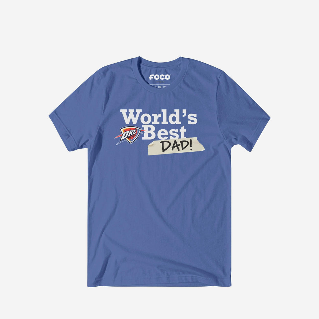 Oklahoma City Thunder World's Best Dad T-Shirt FOCO S - FOCO.com