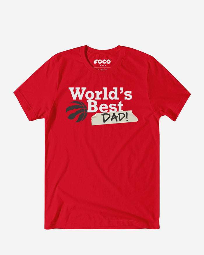 Toronto Raptors World's Best Dad T-Shirt FOCO S - FOCO.com