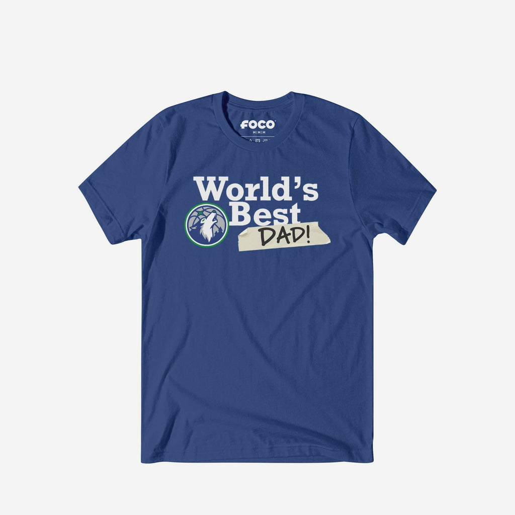 Minnesota Timberwolves World's Best Dad T-Shirt FOCO S - FOCO.com