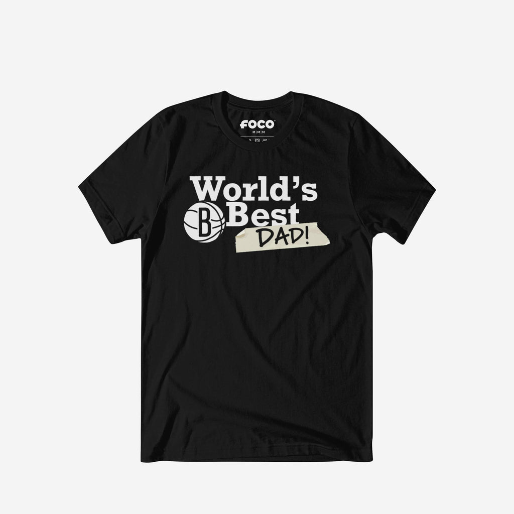 Brooklyn Nets World's Best Dad T-Shirt FOCO S - FOCO.com