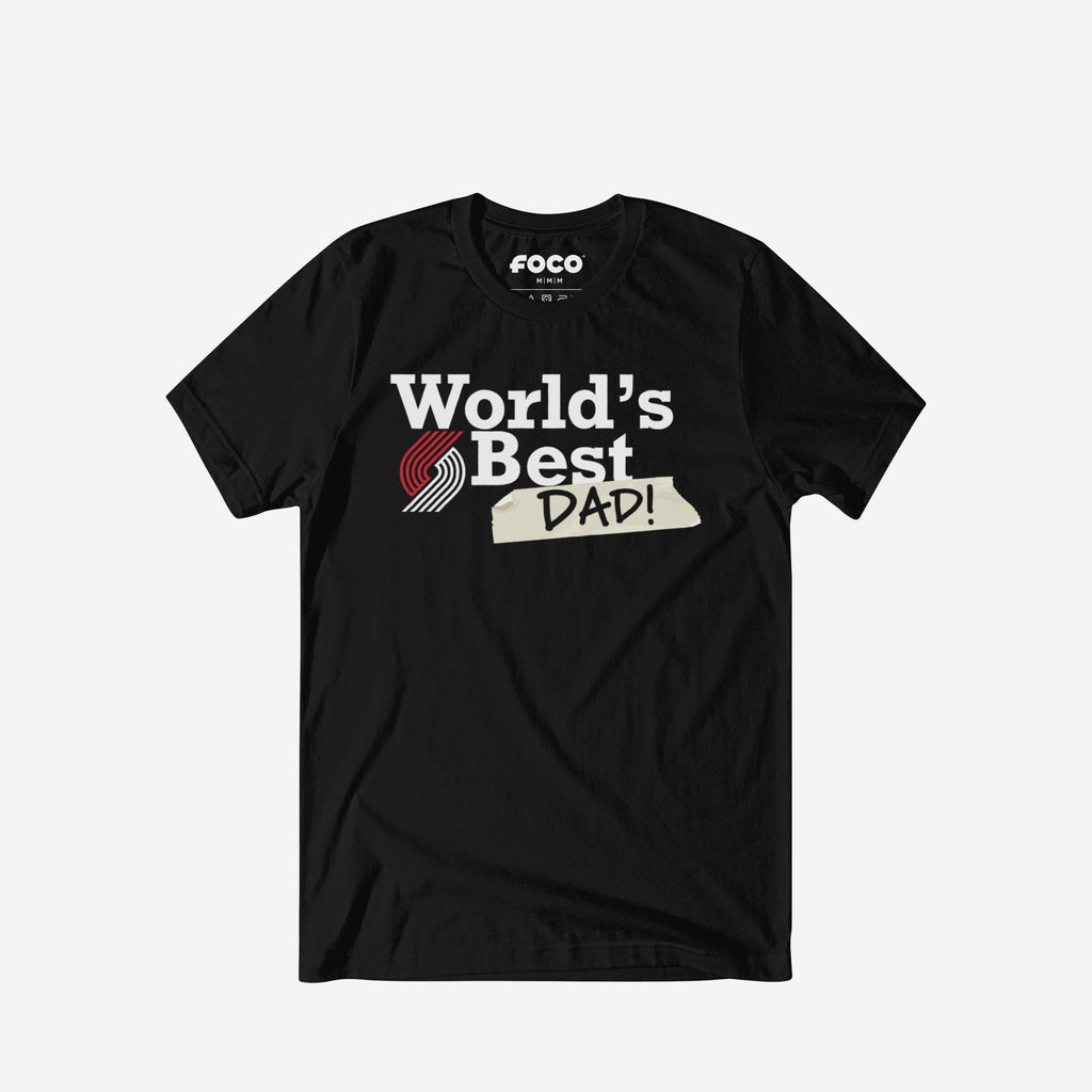 Portland Trail Blazers World's Best Dad T-Shirt FOCO S - FOCO.com