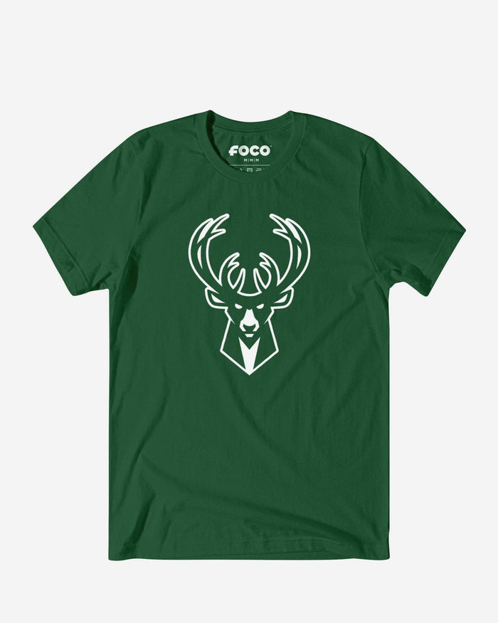 Milwaukee Bucks White Logo T-Shirt FOCO S - FOCO.com