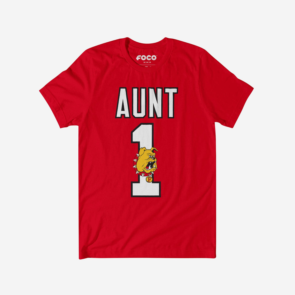 Ferris State Bulldogs Number 1 Aunt T-Shirt FOCO S - FOCO.com