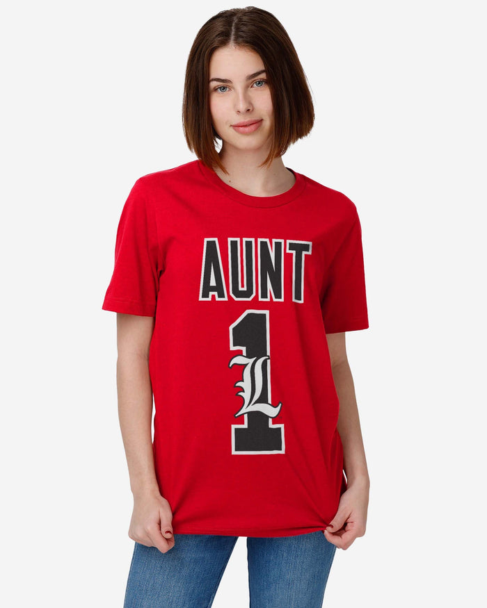 Louisville Cardinals Number 1 Aunt T-Shirt FOCO - FOCO.com