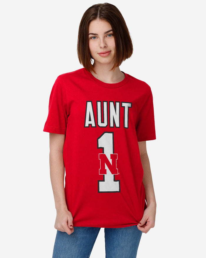 Nebraska Cornhuskers Number 1 Aunt T-Shirt FOCO - FOCO.com