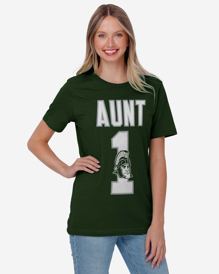 Michigan State Spartans Number 1 Aunt T-Shirt FOCO - FOCO.com