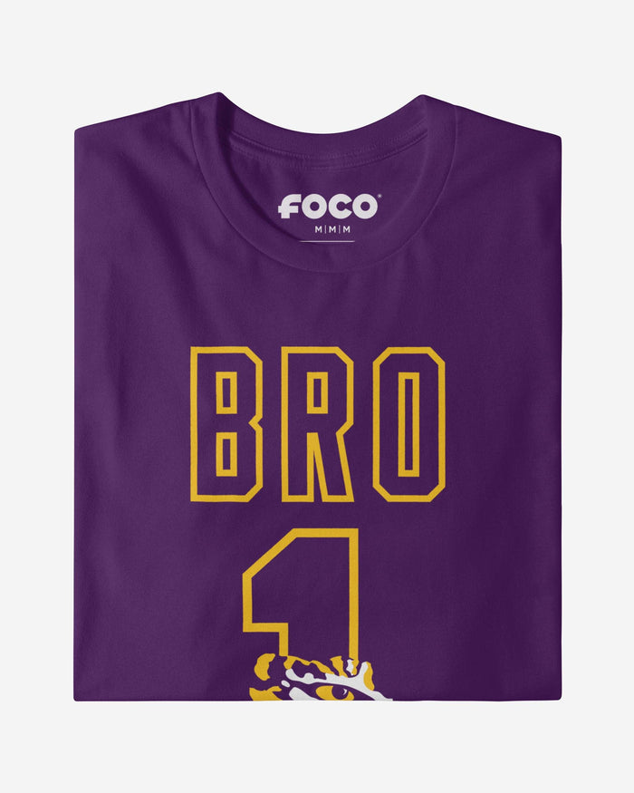 LSU Tigers Number 1 Bro T-Shirt FOCO - FOCO.com