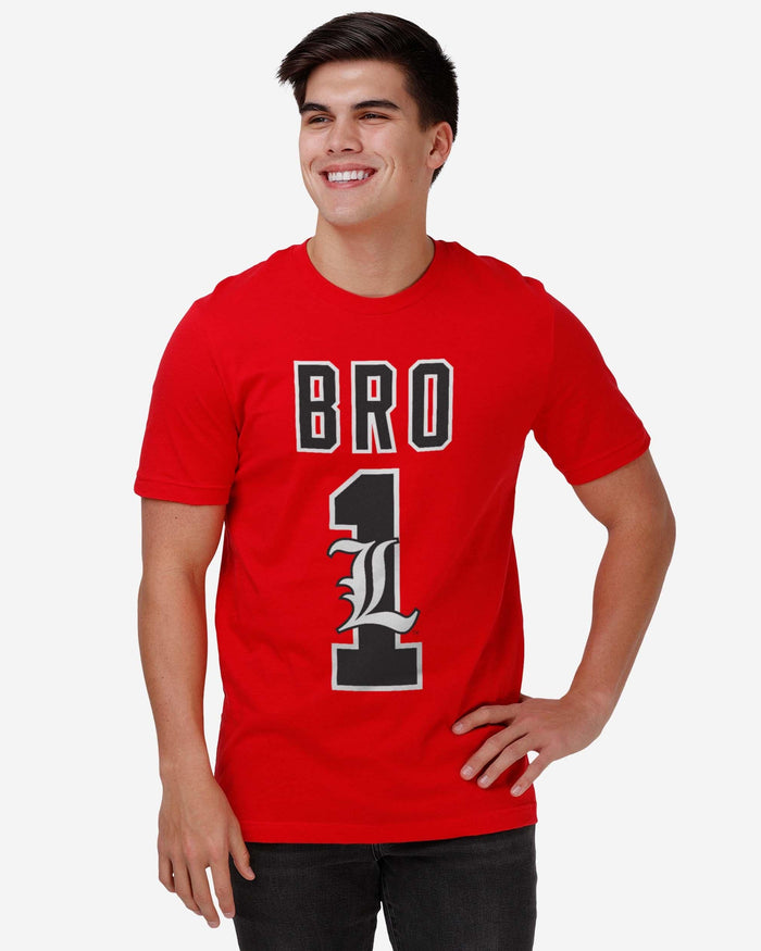 Louisville Cardinals Number 1 Bro T-Shirt FOCO - FOCO.com