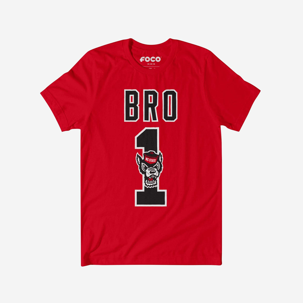 NC State Wolfpack Number 1 Bro T-Shirt FOCO S - FOCO.com