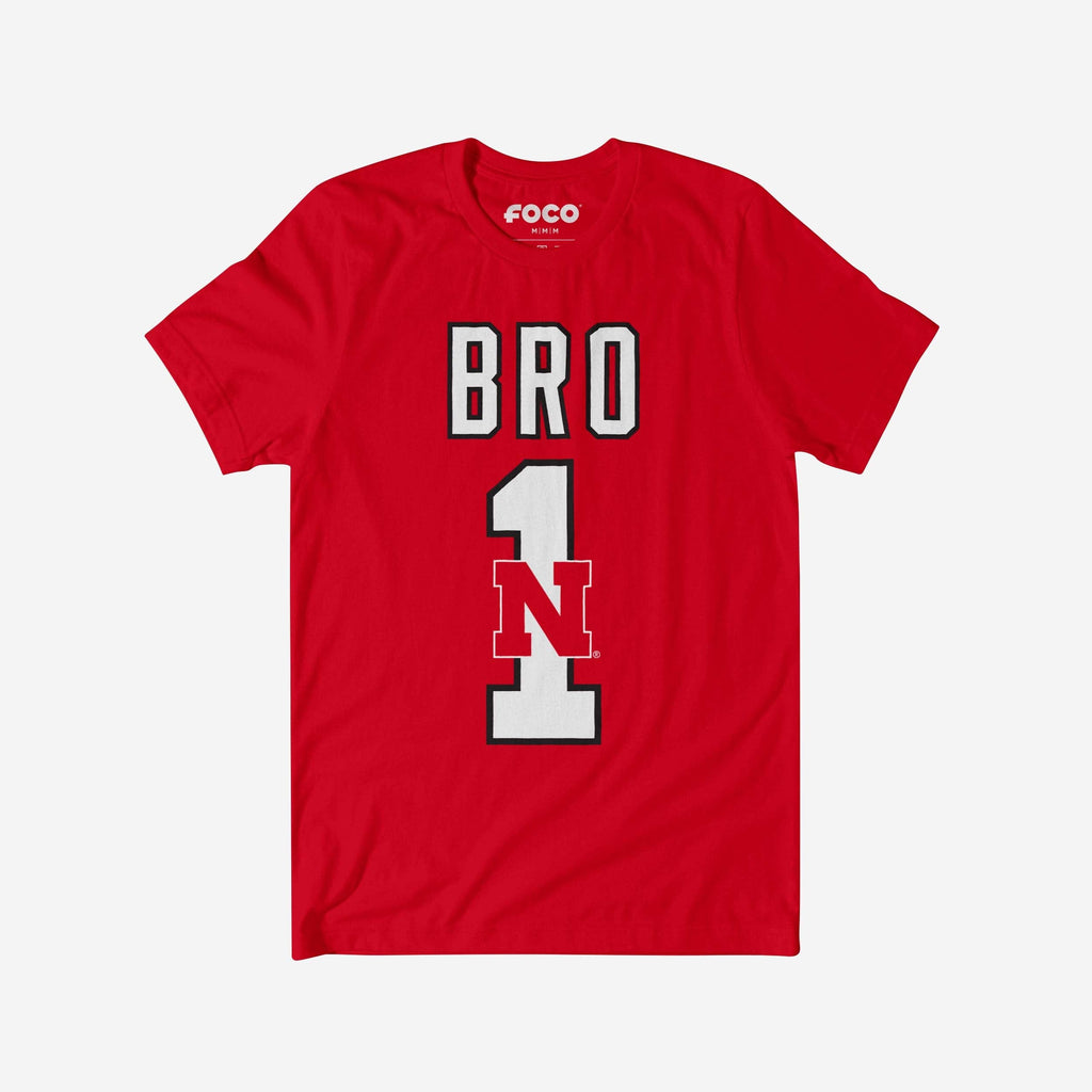 Nebraska Cornhuskers Number 1 Bro T-Shirt FOCO S - FOCO.com