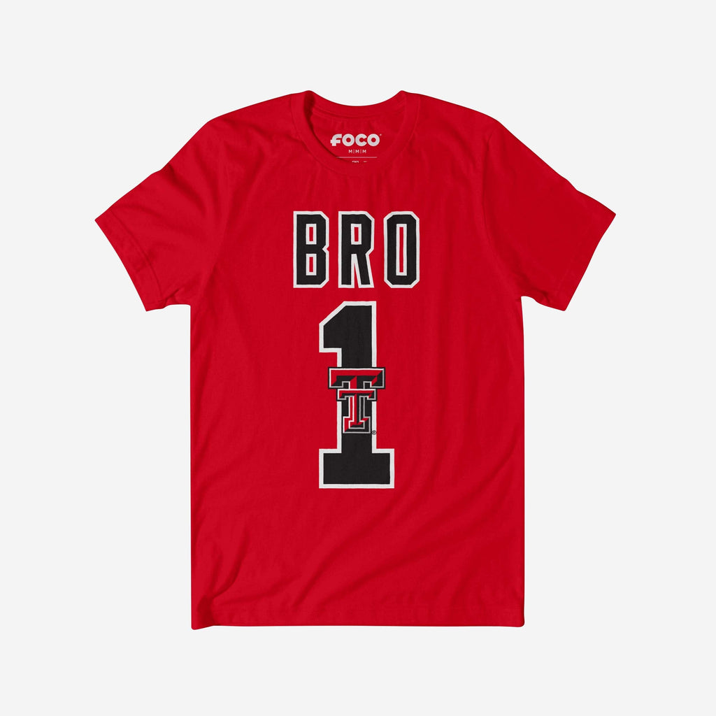 Texas Tech Red Raiders Number 1 Bro T-Shirt FOCO S - FOCO.com