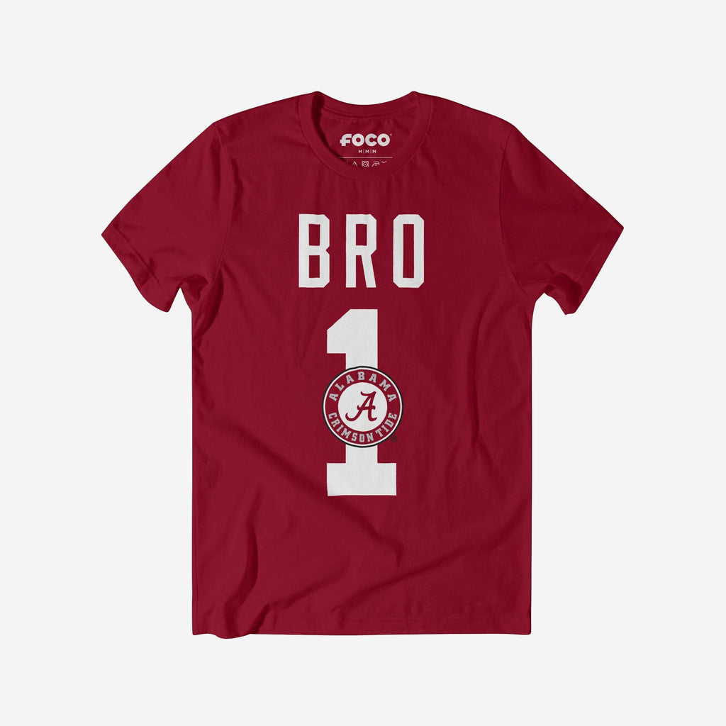 Alabama Crimson Tide Number 1 Bro T-Shirt FOCO S - FOCO.com