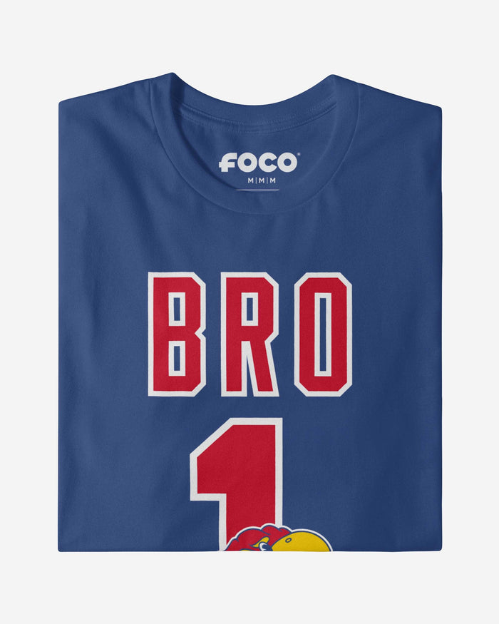 Kansas Jayhawks Number 1 Bro T-Shirt FOCO - FOCO.com