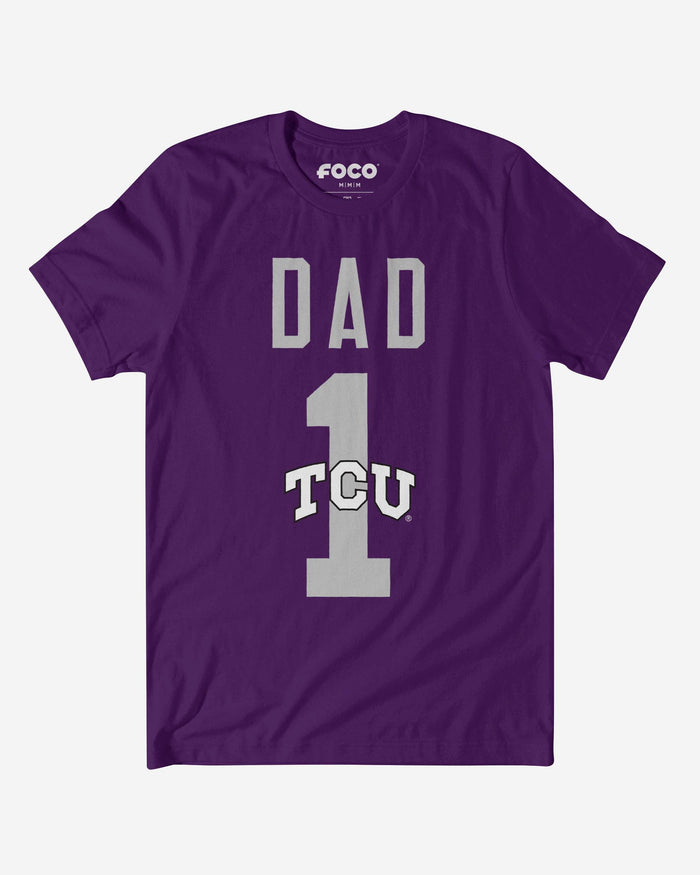 TCU Horned Frogs Number 1 Dad T-Shirt FOCO S - FOCO.com