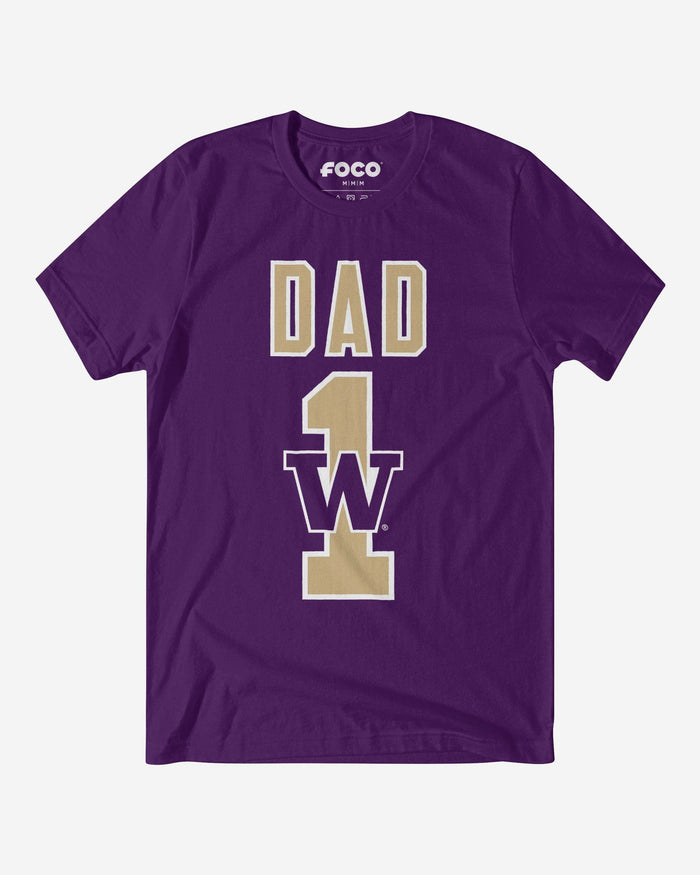 Washington Huskies Number 1 Dad T-Shirt FOCO S - FOCO.com