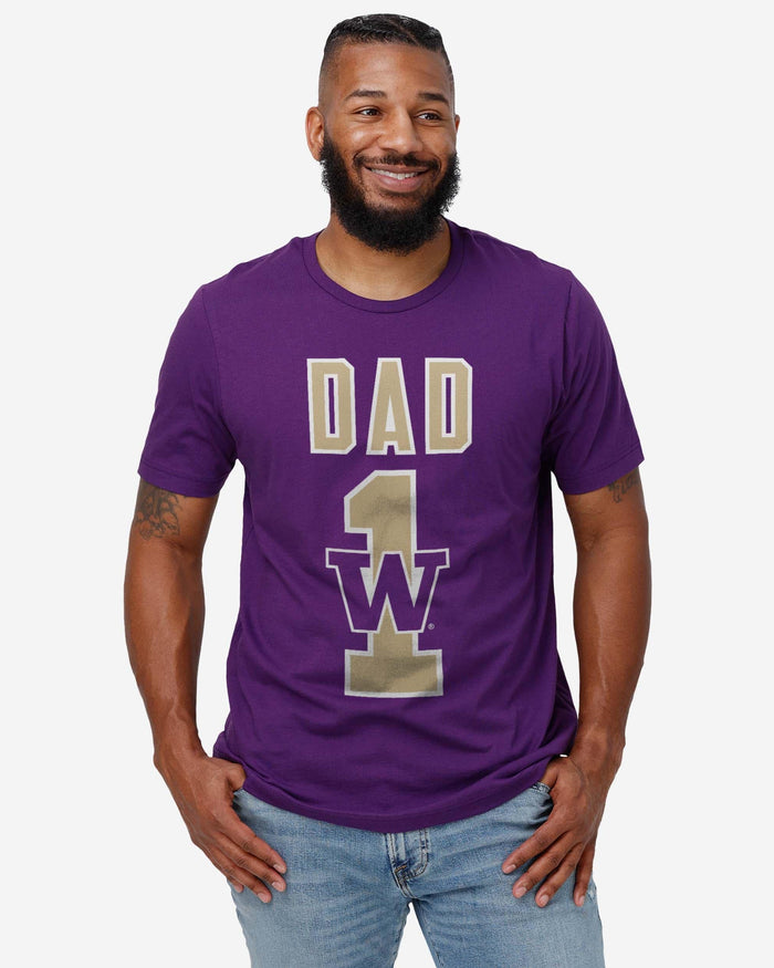 Washington Huskies Number 1 Dad T-Shirt FOCO - FOCO.com