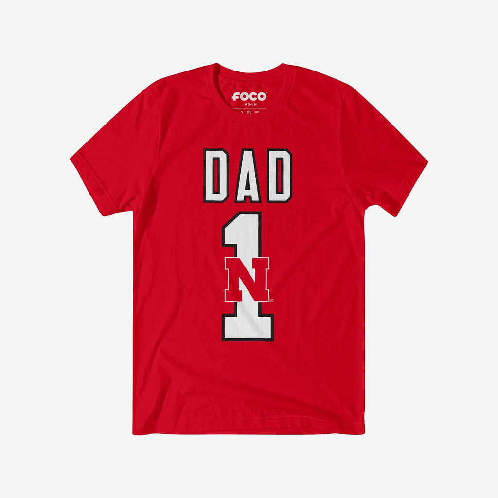 Nebraska Cornhuskers Number 1 Dad T-Shirt FOCO S - FOCO.com